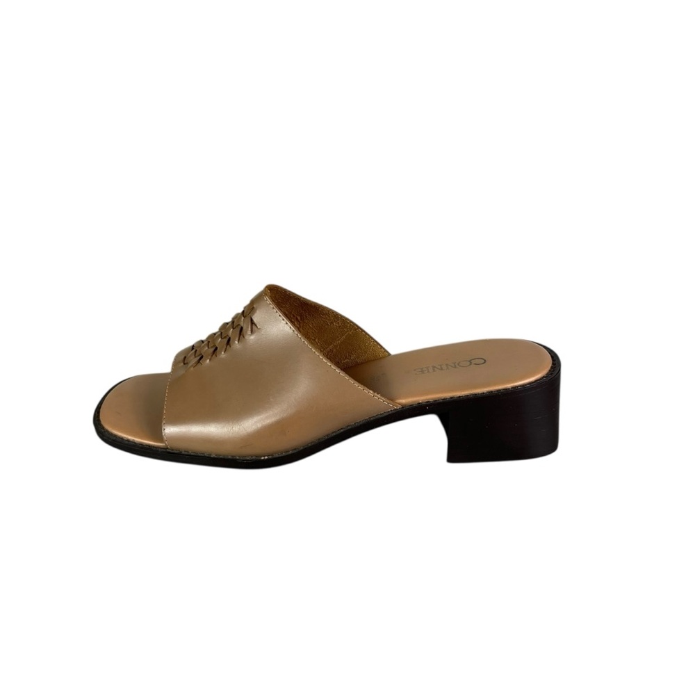 CONNIE LEATHER Slide Sandals